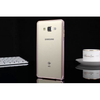 Металлический бампер для Samsung Galaxy E5 Розовый