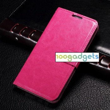 Чехол портмоне подставка с защелкой для Samsung Galaxy E5 Пурпурный