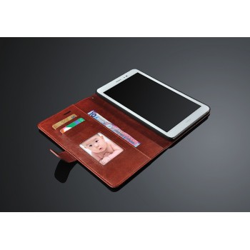 Кожаный чехол подставка с внутренними отсеками для карт для Huawei MediaPad T1 8.0