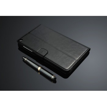 Кожаный чехол подставка с внутренними отсеками для карт для Huawei MediaPad T1 8.0 Черный