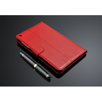 Кожаный чехол подставка с внутренними отсеками для карт для Huawei MediaPad T1 8.0 Красный