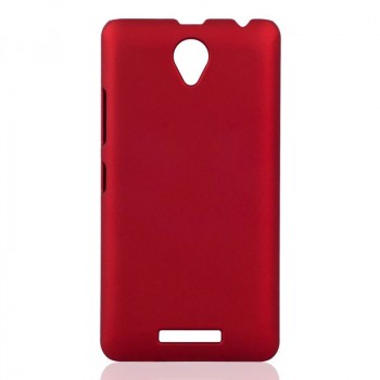 Пластиковый матовый непрозрачный чехол для Lenovo A5000 Красный