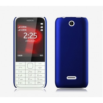 Пластиковый матовый непрозрачный чехол для Nokia 225 Синий
