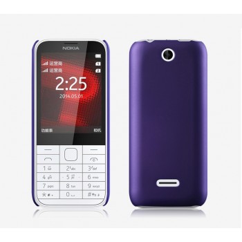 Пластиковый матовый непрозрачный чехол для Nokia 225 Фиолетовый