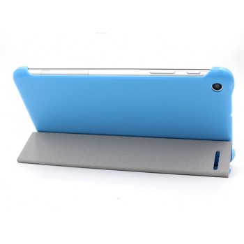 Чехол флип подставка сегментарный на пластиковой основе для Huawei MediaPad T1 7.0/T2 7.0 Голубой