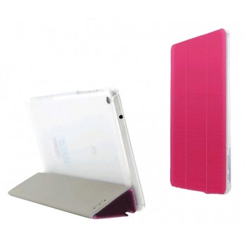 Текстурный чехол флип подставка сегментарный Glossy Shield на транспарентной поликарбонатной основе для Huawei MediaPad T1 8.0 Пурпурный