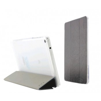 Текстурный чехол флип подставка сегментарный Glossy Shield на транспарентной поликарбонатной основе для Huawei MediaPad T1 8.0 Черный