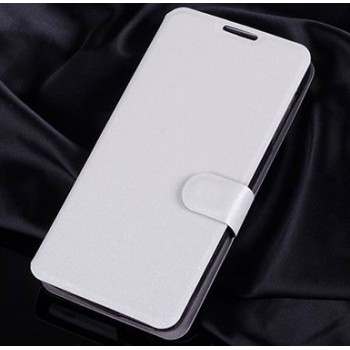 Текстурный чехол портмоне подставка на силиконовой основе с магнитной защелкой для Alcatel One Touch Idol 3 (4.7) Белый