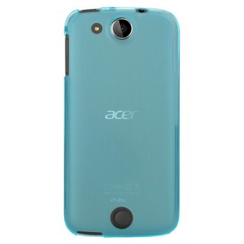 Силиконовый матовый полупрозрачный чехол для Acer Liquid Jade Z Голубой