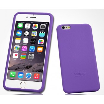Силиконовый матовый софт-тач премиум чехол для Iphone 6 Plus Фиолетовый