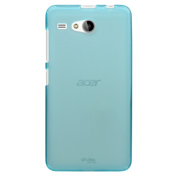 Силиконовый матовый полупрозрачный чехол для Acer Liquid Z520 Голубой
