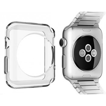 Силиконовый транспарентный чехол для Apple Watch Series 1 38мм