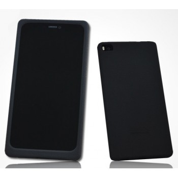 Силиконовый матовый софт-тач премиум чехол для Huawei P8 Черный