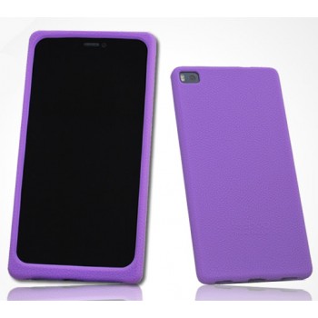 Силиконовый матовый софт-тач премиум чехол для Huawei P8 Фиолетовый