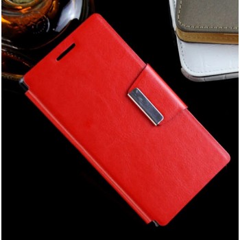 Чехол портмоне подставка с защелкой на силиконовой основе для Lenovo P70 Красный