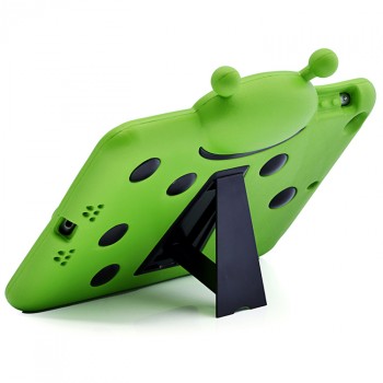 Антиударный силиконовый детский чехол с ножкой-подставкой для Ipad Air Зеленый