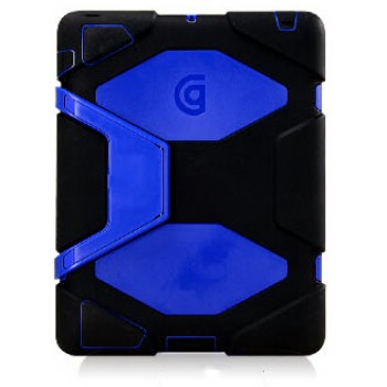 Гибридный антиударный чехол подставка силикон/поликарбонат для Ipad Mini Синий