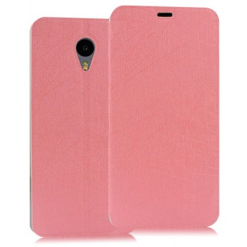 Текстурный чехол флип подставка на присоске для Meizu M2 Note Розовый