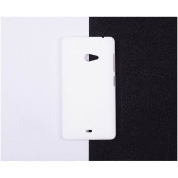 Пластиковый матовый непрозрачный чехол для Microsoft Lumia 540 Белый