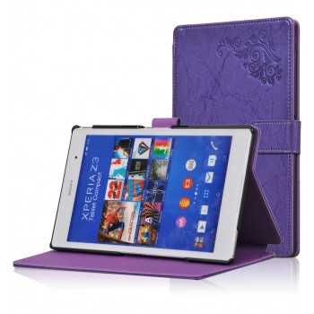 Чехол подставка текстурный для Sony Xperia Z3 Tablet Compact Фиолетовый