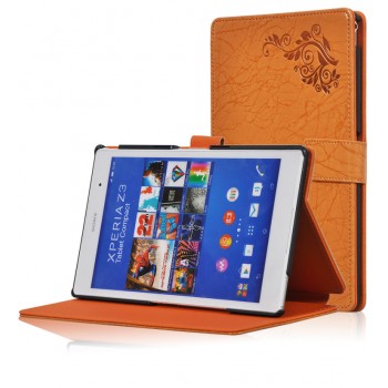 Чехол подставка текстурный для Sony Xperia Z3 Tablet Compact Оранжевый