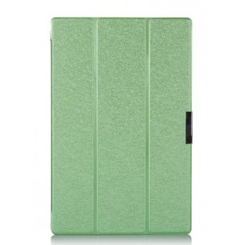 Текстурный чехол флип подставка сегментарный для Sony Xperia Z2 Tablet Зеленый
