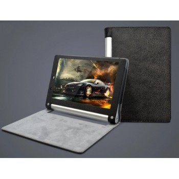 Текстурный чехол подставка с рамочной защитой для Lenovo Yoga Tablet 2 10 Черный