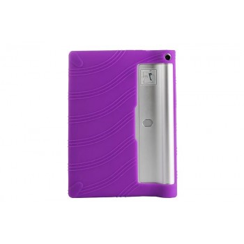 Силиконовый матовый текстурный чехол для Lenovo Yoga Tablet 2 10 Фиолетовый