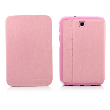 Кожаный чехол подставка для Samsung GALAXY Tab 4 8.0 Розовый