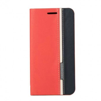 Дизайнерский чехол портмоне с тканевым покрытием подставка на силиконовой основе с внутренним карманом для Asus Zenfone Laser 5.5 ZE550KL Красный