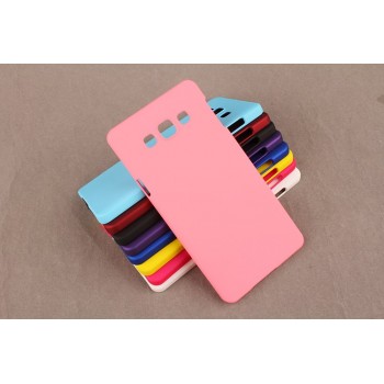 Пластиковый матовый непрозрачный чехол для Samsung Galaxy A5 Розовый
