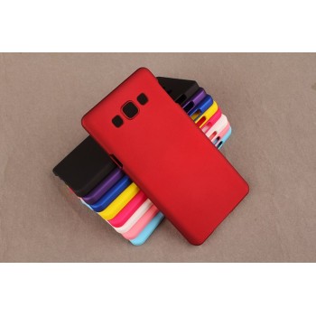 Пластиковый матовый непрозрачный чехол для Samsung Galaxy A5 Красный