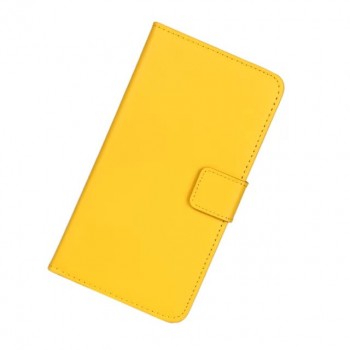 Чехол портмоне подставка на пластиковой основе на магнитной защелке для Sony Xperia XA Желтый