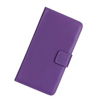 Чехол портмоне подставка на пластиковой основе на магнитной защелке для Sony Xperia XA Фиолетовый