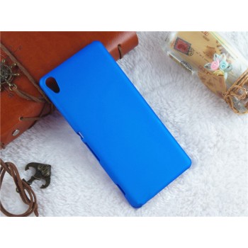 Пластиковый непрозрачный матовый чехол для Sony Xperia X Performance Синий