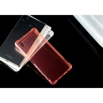 Силиконовый матовый полупрозрачный чехол с усиленными углами для Sony Xperia X  Оранжевый