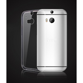 Силиконовый глянцевый полупрозрачный чехол для HTC One (M8)