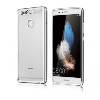 Силиконовый матовый полупрозрачный чехол текстура металл для Huawei P9 Белый