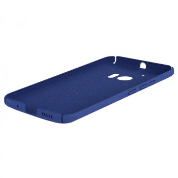 Пластиковый непрозрачный матовый чехол с повышенной шероховатостью для HTC 10 Синий