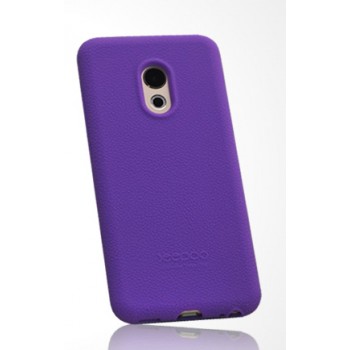 Силиконовый матовый непрозрачный чехол с нескользящим софт-тач покрытием для Meizu Pro 6  Фиолетовый
