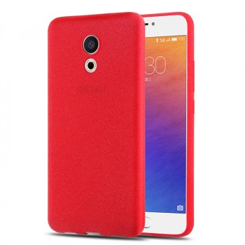 Силиконовый матовый непрозрачный чехол для Meizu Pro 6  Красный