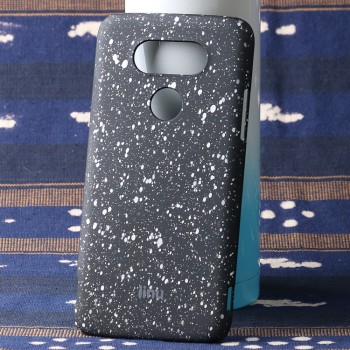 Пластиковый непрозрачный матовый чехол с голографическим принтом Звезды для LG G5  Белый