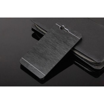 Пластиковый непрозрачный матовый чехол текстура Металл для Sony Xperia Z3 Compact 