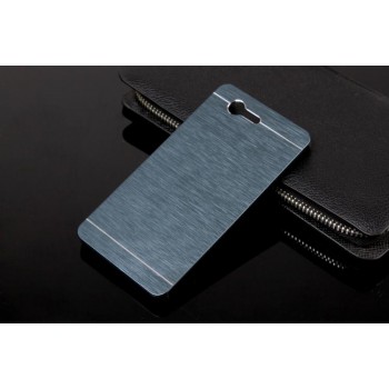 Пластиковый непрозрачный матовый чехол текстура Металл для Sony Xperia Z3 Compact  Синий