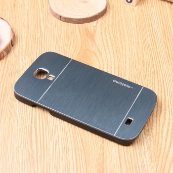 Пластиковый непрозрачный матовый чехол с текстурным покрытием Металл для Samsung Galaxy S4 Mini
