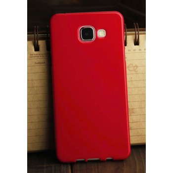 Силиконовый глянцевый непрозрачный чехол для Samsung Galaxy A3 (2016) Красный
