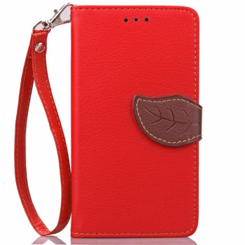 Чехол портмоне подставка на силиконовой основе на дизайнерской магнитной защелке для Lenovo A536 Ideaphone  Красный