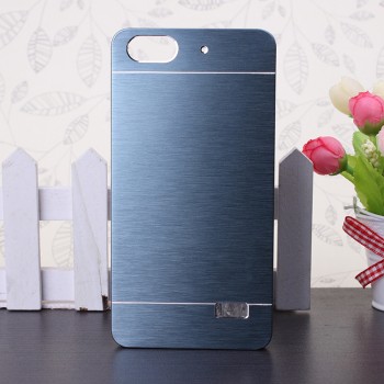 Пластиковый непрозрачный матовый чехол текстура Металл для Huawei Honor 4C  Синий