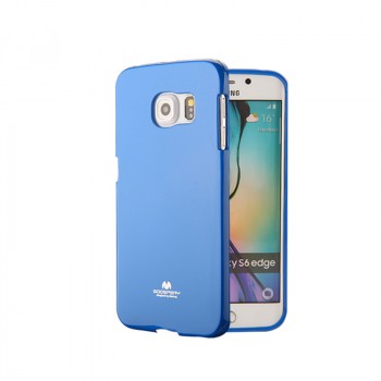 Силиконовый непрозрачный чехол для Samsung Galaxy S6 Edge  Синий