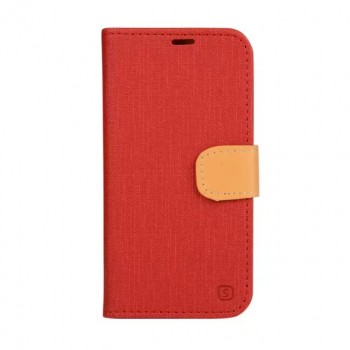 Чехол портмоне подставка на силиконовой основе на магнитной защелке для Alcatel OneTouch Go Play  Красный